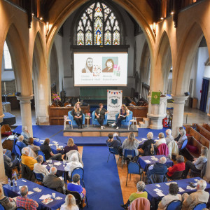 Mandy Robotham and Claire Hubbard-Hall speaking at our Female Spies: Fact and Fiction event